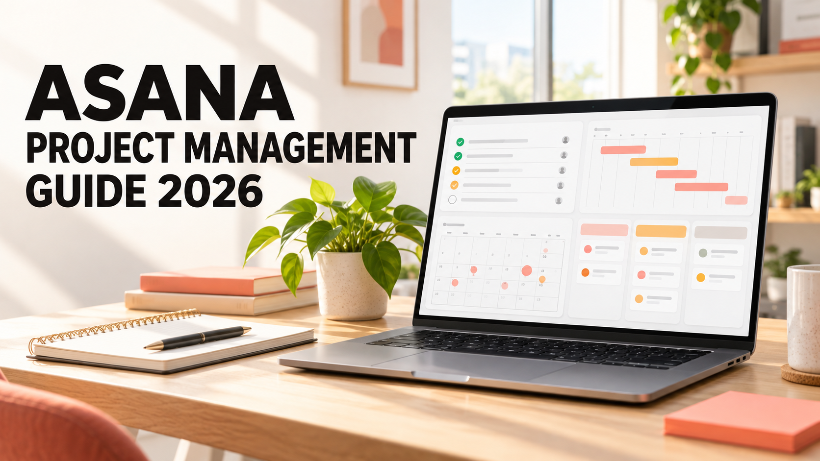 Asana project management guide 2026 with task list timeline and calendar