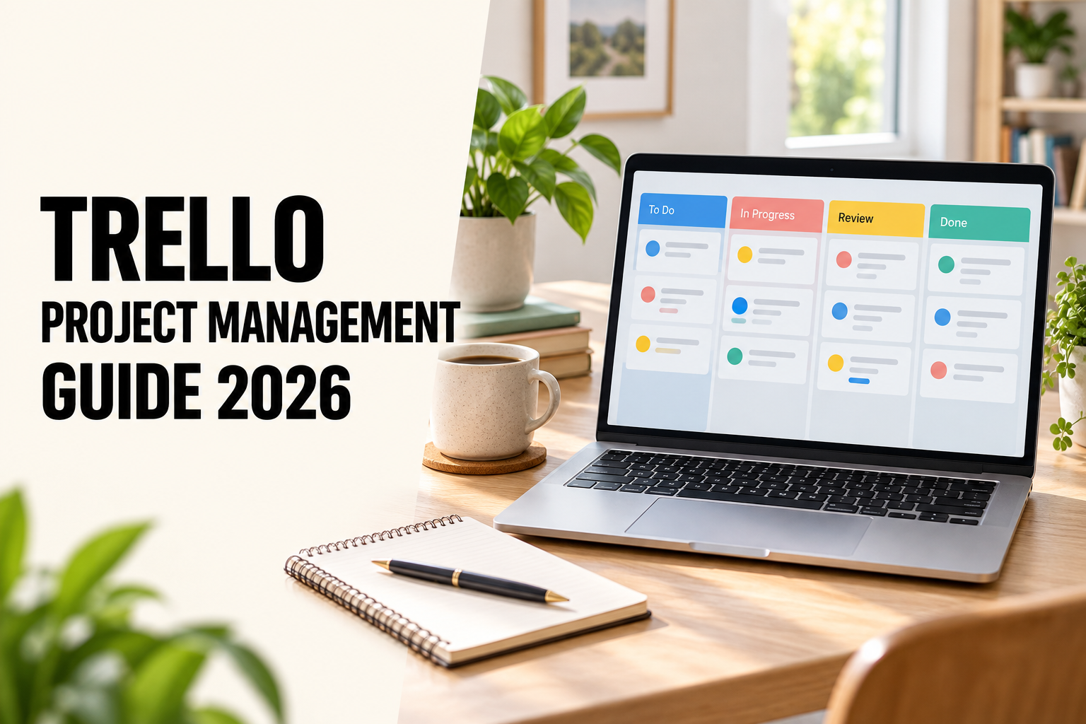 Trello project management guide 2026 with visual Kanban board